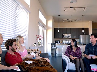 Horny teen blondes want to be fucked by the bearded stepbrother who has to try his best 4