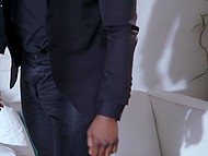 Man watches black stepbrother getting it on with white wife and pouring with sperm on her 11