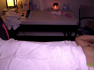 Perverted masseuse doesn't mind pleasing client with a nice fisting captured on her hidden camera 3