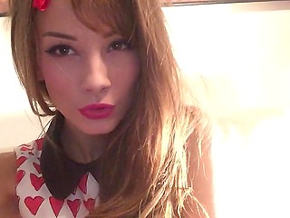 Webcam model in hearty dress shows master class of bringing pussy to squirting orgasm 3