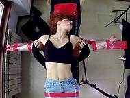 Boner haunts man in black when girl friend is nearby but he doesn't show it and just tickles her 5