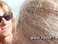 Hot compilation of sexy MILFs and matures rubbing pussies and worshipping dicks on public beaches 4