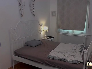 Bimbo teen with fake boobs forgets about bad breakup by having spontaneous sex with old neighbor 2