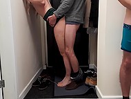 Girl takes alien man's dick in front of the cuckold who can't do anything but jerk off 9