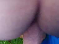 Nerdy Norwegian woman in cap enjoys fuck from behind after she blows cock outdoors 10