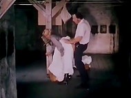 Candid excerpts from vintage movie about brunette German prostitute with a hairy pussy 5