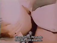 Candid excerpts from vintage movie about brunette German prostitute with a hairy pussy 6