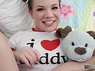 Lovely minx Alison Rey celebrates Father's Day by letting stepdad thrust dick into her tight cunny 5