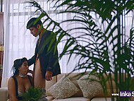 Curvy Latina beauty puts on sexy maid outfit and has sex with naughty boss hoping to get the job 8