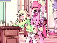 Guy enjoys playing interesting hentai game full of kinky sex action and unstoppable encounters 6