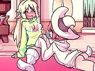 Guy enjoys playing interesting hentai game full of kinky sex action and unstoppable encounters 8