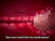 Dazzling hentai stunners with huge melons share one hard fuckstick during unstoppable threesome 8