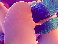 Lovely Mona from Genshin Impact gets dragged into kinky sex with creature that has tentacles 9