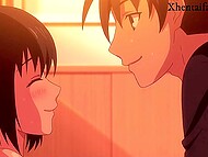 Handsome guy learns more about sex by fucking naive girlfriend with big tits in all kind of places 8