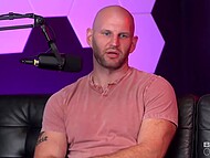 Slender brunette Liz Jordan talks dirty and tries her first BDSM intercourse with the muscled stud at casting 4