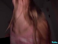 Fake model agent seduces a young Spanish wench on blowjob and a quickie with creampie for money 9