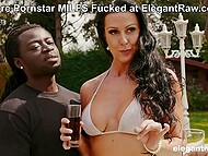 Horny like hell wife takes her black hubby’s and his friend’s meaty black dicks into her cunt and asshole 5