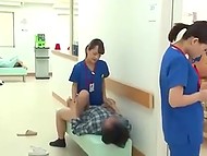 Медсёстры борются с эпидемией внезапного возбуждения, катаясь пиздёнками на членах пациентов
