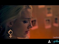 It's night, young woman waits in car while the older one has sex with her teen mistress 6