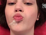Porn compilation with smiling models who give slutty faces to men for cumming close-up 11