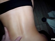 Slender girl's fetish is to suck hard dick and be penetrated deep because in the dark 9