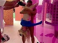 Babe devotes quite a bit of time for a blowjob and then has anus nailed in all poses 8