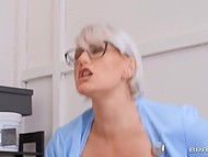 Mind-boggling nurse Angel Wicky sees the perverted co-worker's dick and wants to be analyzed 7