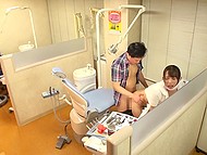 Sexy Japanese nurse notices patient's boner and convinces him to have fun at her workplace 5