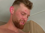 Curious boy walks into the trailer where the man jerks off and provides help to him 10