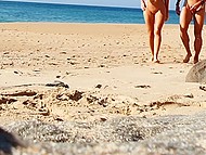 Amateur couple finds secluded beach where nobody can't stop them from relaxing completely naked 6