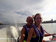 Amateur couple satisfies crave for sex in public by having anal quickie on the jet ski 6