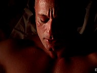 Pussy creampie is the result of the lovemaking of French Cassie Del Isla in stockings and her husband 6