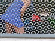 Romanian woman with a tattooed hand is walking around the store while her friend is filming upskirt 10