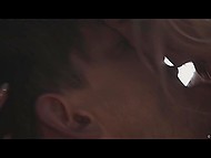 Without even asking for a blowjob in return man made the young woman feel good in a dim light 9