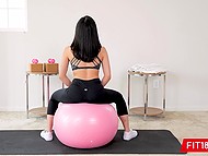 Petite Filipino girl Jasmine Grey tells body parameters and has her vagina nailed on camera 4