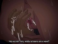 Chick with big breasts ends up being drilled in the end of this romantic hentai movie 8