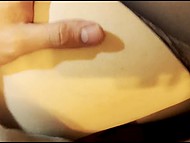 Girl comes to the bedroom and she wears pantyhose on which boyfriend cums after coition 11