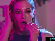 Slutty girl comes to the bachelorette party and has lesbian sex with the light-haired bride 9