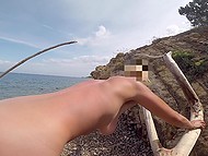 When the married couple wants sex, the stony beach becomes a perfect place to do it 7