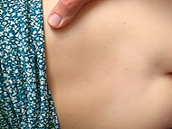 Sexy busty Danish MILF put on a blue dress and followed her lover to hook up in the car 9