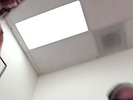 Girl with black hair gives body to porn agent and authorizes him to do whatever he wants with her shaved muff 10