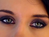 Lovely brunette Leda displays her assets before starting to finger own sweet snatch 9