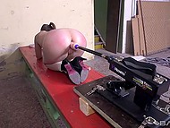 MILF with skillful vulva does BDSM porn with man in black who makes her cum with sex toys 4