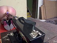 MILF with skillful vulva does BDSM porn with man in black who makes her cum with sex toys 5