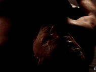 Stunning Euro MILF Shalina Devine tenderly sucks and rides lover's dick in complete darkness 11