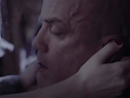 Bald stud seduced by busty blonde psychologist Kenzie Taylor in darkened interrogation room 8