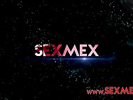 Sultry Mexican newcomer Cereza Rodriguez nicely drilled after rubbing wet pussy on the couch 11