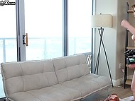 Agent brings the pleasant girl with short hair at the casting and fucks shaved pussy 6