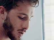 Guy joins curvy GF Karlee Grey in the bathroom with intention to penetrate her wet bush 4