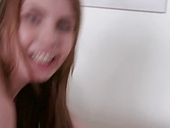 Naughty teen Elle Rose moans with pleasure while anally riding partner's crooked fuckstick 7